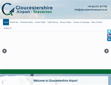 Tablet Screenshot of gloucestershireairport.co.uk